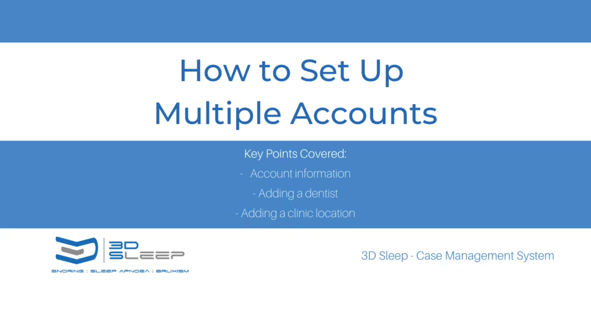 2. How to Set Up Multiple Accounts (Laboratory & Diagnostics)