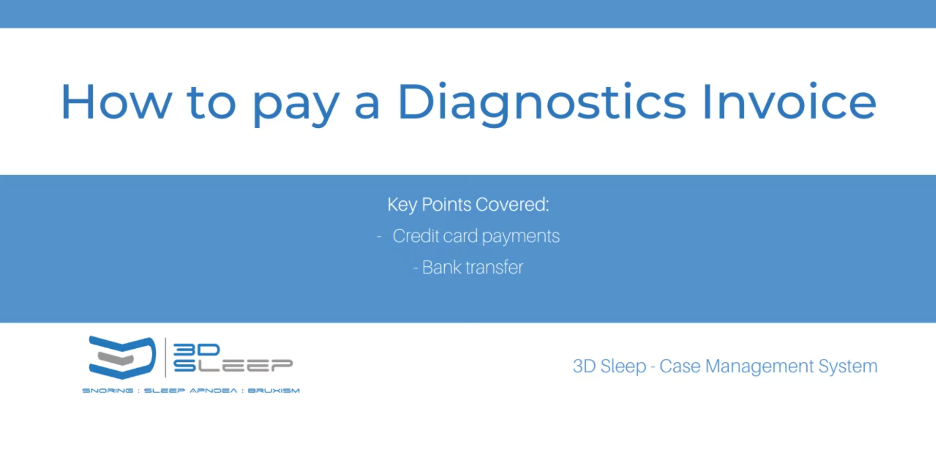 8. How to Pay a Diagnostics Invoice (Diagnostics)